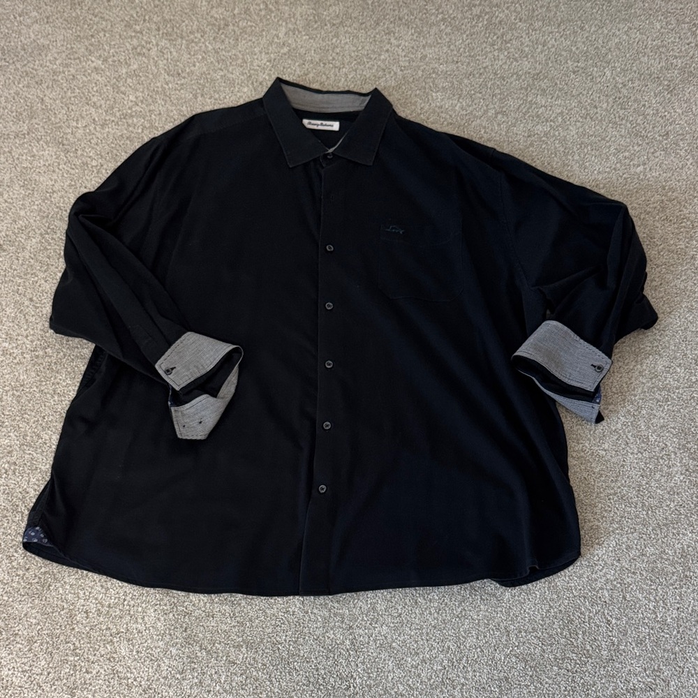 Tommy Bahama Black Button Up Shirt